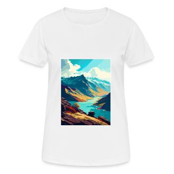 Brienzer Rothorn Schweiz Vintage Reiseposter - Frauen T-Shirt atmungsaktiv - Weiß - Vorne - AI Model Female 172 dark (172cm)