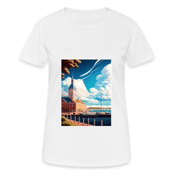 Jonköping Suède Vintage voyage affiche Souvenir - T-shirt respirant Femme - blanc - Devant - AI Model Female 172 dark (172cm)