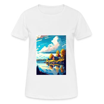 Umea Suède Vintage voyage affiche WPA Souvenir - T-shirt respirant Femme - blanc - Devant - AI Model Female 172 dark (172cm)