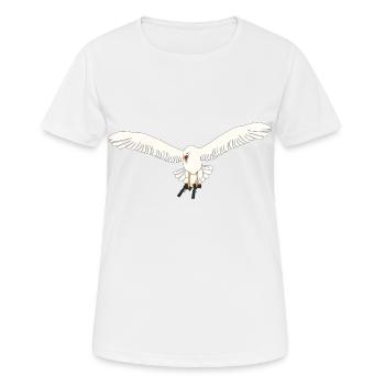 Mouette avec des fusils - T-shirt respirant Femme - blanc - Devant - AI Model Female 172 dark (172cm)