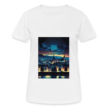 Invernessscape Ecosse européenne affiche de voyage - T-shirt respirant Femme - blanc - Devant - AI Model Female 172 dark (172cm)