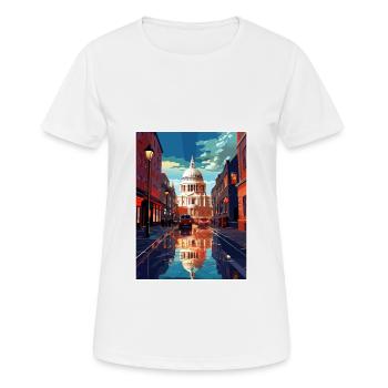 St Paul S cathédrale Londres Angleterre affiche de voyage - T-shirt respirant Femme - blanc - Devant - AI Model Female 172 dark (172cm)
