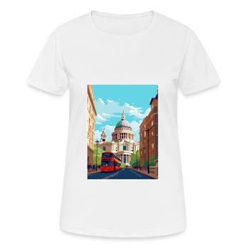 St Paul S cathédrale Londres Angleterre affiche de voyage - T-shirt respirant Femme - blanc - Devant - AI Model Female 172 dark (172cm)