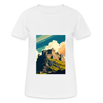 Stirling Scotland Castle Vintage Travel Poster WPA - T-shirt respirant Femme - blanc - Devant - AI Model Female 172 dark (172cm)