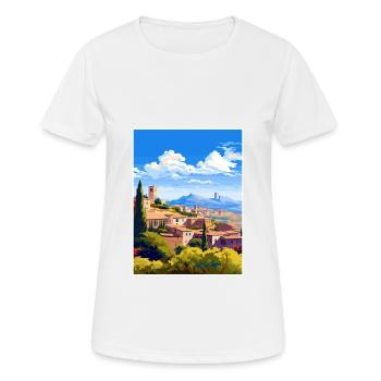 Grenade Espagne Vintage voyage affiche WPA Souvenir - T-shirt respirant Femme - blanc - Devant - AI Model Female 172 dark (172cm)