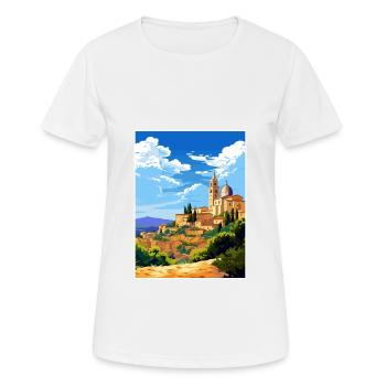 Tarragona Spain Vintage Travel Poster WPA Souvenir - Women's Breathable T-Shirt - white - Front - AI Model Female 172 dark (172cm)