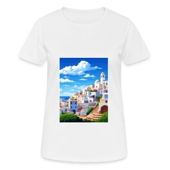 Almeria Spanien Vintage Reiseposter WPA Souvenir - Frauen T-Shirt atmungsaktiv - Weiß - Vorne - AI Model Female 172 dark (172cm)