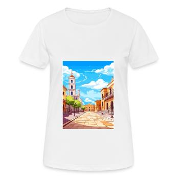 Valladolid Spain Vintage Travel Poster Souvenir - Women's Breathable T-Shirt - white - Front - AI Model Female 172 dark (172cm)