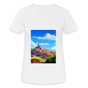 Toledo Spain Vintage Travel Poster WPA Souvenir - Women's Breathable T-Shirt - white - Front - AI Model Female 172 dark (172cm)