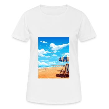 Costa De La Luz Espagne Vintage Voyage Poster WPA - T-shirt respirant Femme - blanc - Devant - AI Model Female 172 dark (172cm)