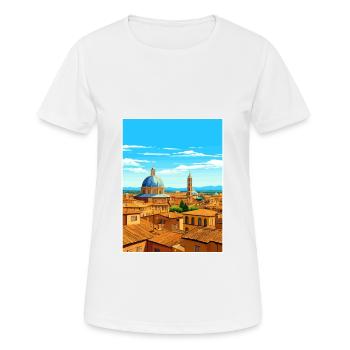 Bologne Décoration Italie Vintage Voyage Affiche WPA - T-shirt respirant Femme - blanc - Devant - AI Model Female 172 dark (172cm)