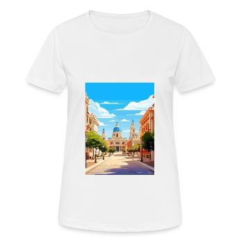 Valencia Spanien Vintage Reiseposter WPA Souvenir - Frauen T-Shirt atmungsaktiv - Weiß - Vorne - AI Model Female 172 dark (172cm)