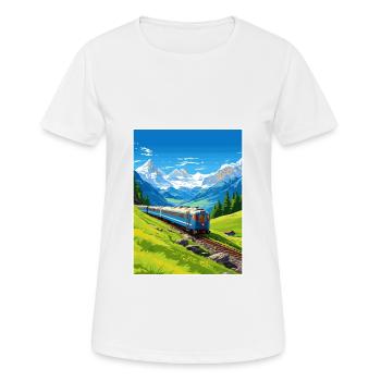 Orient Express Europe déco Vintage Affiche de voyage - T-shirt respirant Femme - blanc - Devant - AI Model Female 172 dark (172cm)