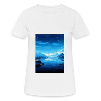Iceland Vintage Travel Poster WPA Souvenir - Women's Breathable T-Shirt - white - Front - AI Model Female 172 dark (172cm)