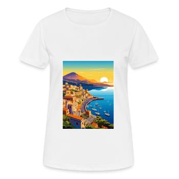 Sorrente Italie Vintage voyage affiche WPA Souvenir - T-shirt respirant Femme - blanc - Devant - AI Model Female 172 dark (172cm)