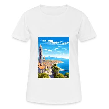 Split Kroatien Vintage Reiseposter WPA Souvenir - Frauen T-Shirt atmungsaktiv - Weiß - Vorne - AI Model Female 172 dark (172cm)