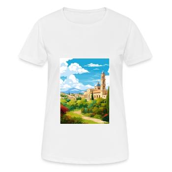 Cordoue Espagne Vintage voyage affiche WPA Souvenir - T-shirt respirant Femme - blanc - Devant - AI Model Female 172 dark (172cm)
