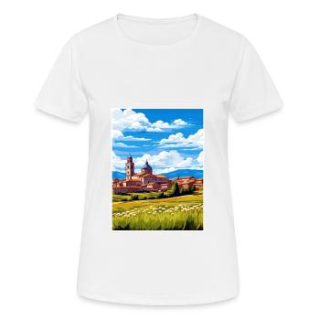 Pamplona Spanien Vintage Reiseposter WPA Souvenir - Frauen T-Shirt atmungsaktiv - Weiß - Vorne - AI Model Female 172 dark (172cm)