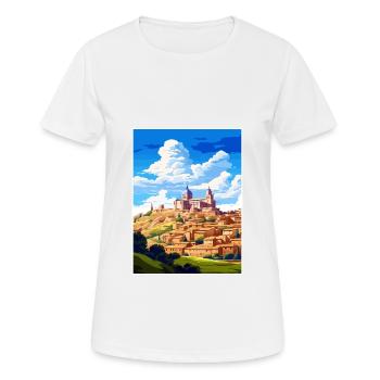 Toledo Spain Vintage Travel Poster WPA Souvenir - Women's Breathable T-Shirt - white - Front - AI Model Female 172 dark (172cm)