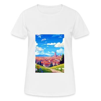 Pamplona Spanien Vintage Reiseposter WPA Souvenir - Frauen T-Shirt atmungsaktiv - Weiß - Vorne - AI Model Female 172 dark (172cm)