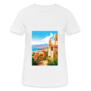 Tarragona Spain Vintage Travel Poster WPA Souvenir - Women's Breathable T-Shirt - white - Front - AI Model Female 172 dark (172cm)