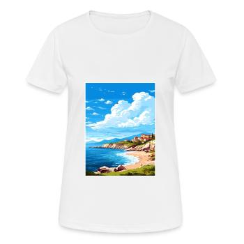Zakynthos Grèce Décoration Grec Voyage Affiche - T-shirt respirant Femme - blanc - Devant - AI Model Female 172 dark (172cm)