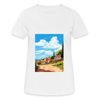 Monsanto Portugal Vintage Voyage Poster Souvenir - T-shirt respirant Femme - blanc - Devant - AI Model Female 172 dark (172cm)