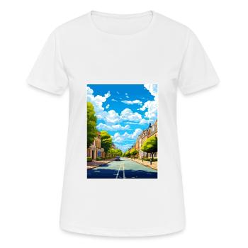 Kassel Decoration Germany Vintage Travel Poster - Women's Breathable T-Shirt - white - Front - AI Model Female 172 dark (172cm)
