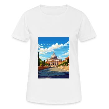 Vatikan Italien Dekoration Vintage Reiseposter WPA - Frauen T-Shirt atmungsaktiv - Weiß - Vorne - AI Model Female 172 dark (172cm)