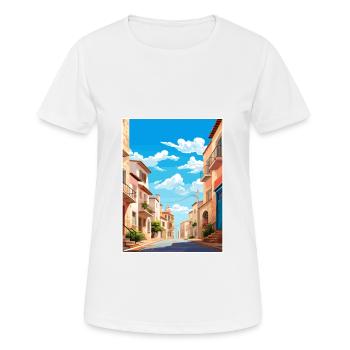 Palma Nova Spain Vintage Travel Poster Souvenir - Women's Breathable T-Shirt - white - Front - AI Model Female 172 dark (172cm)