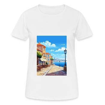 Vila Nova De Gaia Portugal Affiche de voyage Vintage - T-shirt respirant Femme - blanc - Devant - AI Model Female 172 dark (172cm)
