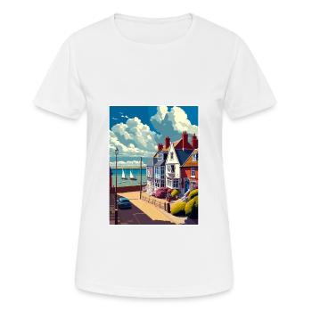 Whitstable Angleterre Kent Vintage voyage affiche WPA - T-shirt respirant Femme - blanc - Devant - AI Model Female 172 dark (172cm)