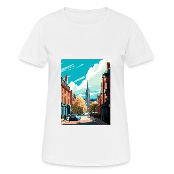 Leeds England Yorkshire Vintage Reiseposter WPA - Frauen T-Shirt atmungsaktiv - Weiß - Vorne - AI Model Female 172 dark (172cm)