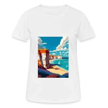 Westgate On Sea Angleterre Affiche de voyage vintage WPA - T-shirt respirant Femme - blanc - Devant - AI Model Female 172 dark (172cm)