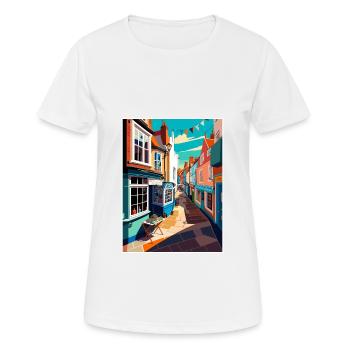 Folkestone Angleterre Kent Vintage voyage affiche WPA - T-shirt respirant Femme - blanc - Devant - AI Model Female 172 dark (172cm)
