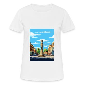 Leighton Buzzard England Vintage Travel Poster WPA - Women's Breathable T-Shirt - white - Front - AI Model Female 172 dark (172cm)