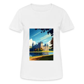 Inveraray Castle Schottland Vintage Reiseposter - Frauen T-Shirt atmungsaktiv - Weiß - Vorne - AI Model Female 172 dark (172cm)