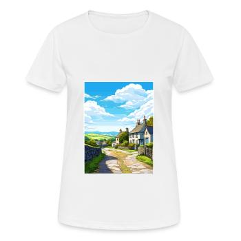 Altarnun England Souvenir Vintage Travel Poster - Women's Breathable T-Shirt - white - Front - AI Model Female 172 dark (172cm)