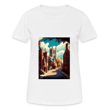 Richmond Angleterre Yorkshire Vintage affiche de voyage - T-shirt respirant Femme - blanc - Devant - AI Model Female 172 dark (172cm)