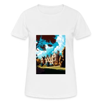 Anglesey Abbey Dekoration Vintage Reiseposter - Frauen T-Shirt atmungsaktiv - Weiß - Vorne - AI Model Female 172 dark (172cm)