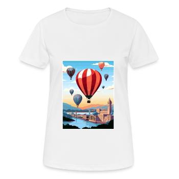 Bristol England Bridge Vintage Travel Poster WPA - Women's Breathable T-Shirt - white - Front - AI Model Female 172 dark (172cm)