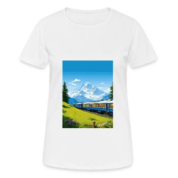 Orient Express Europe déco Vintage Affiche de voyage - T-shirt respirant Femme - blanc - Devant - AI Model Female 172 dark (172cm)