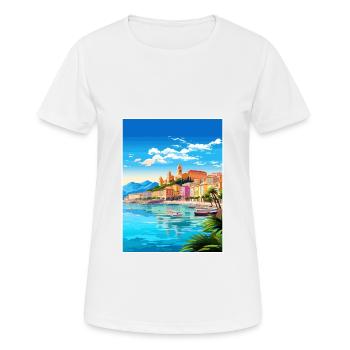 La Spezia Italien Vintage Reiseposter WPA Souvenir - Frauen T-Shirt atmungsaktiv - Weiß - Vorne - AI Model Female 172 dark (172cm)