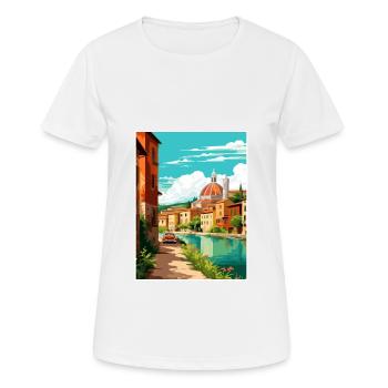 Vérone Italie Décoration Vintage Voyage Affiche WPA - T-shirt respirant Femme - blanc - Devant - AI Model Female 172 dark (172cm)