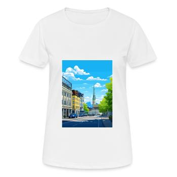 Zurich Suisse Vintage voyage affiche Souvenir - T-shirt respirant Femme - blanc - Devant - AI Model Female 172 dark (172cm)