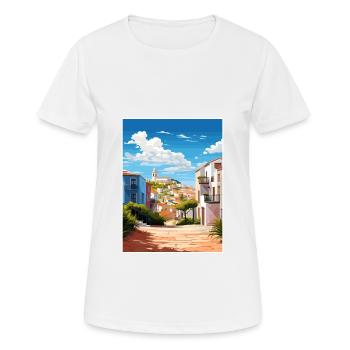 Grandola Portugal Vintage voyage affiche Souvenir - T-shirt respirant Femme - blanc - Devant - AI Model Female 172 dark (172cm)