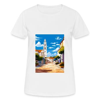 Fatima Portugal Vintage Reiseposter WPA Souvenir - Frauen T-Shirt atmungsaktiv - Weiß - Vorne - AI Model Female 172 dark (172cm)