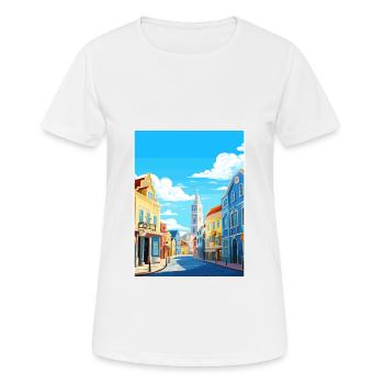 Aveiro Portugal Vintage voyage affiche WPA Souvenir - T-shirt respirant Femme - blanc - Devant - AI Model Female 172 dark (172cm)