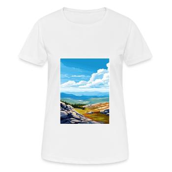 Serra Da Estrela Portugal Affiche de voyage Vintage - T-shirt respirant Femme - blanc - Devant - AI Model Female 172 dark (172cm)
