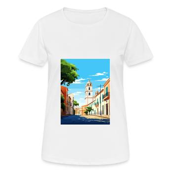 Faro Portugal Vintage voyage affiche WPA Souvenir - T-shirt respirant Femme - blanc - Devant - AI Model Female 172 dark (172cm)